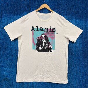 Alanis Morissette Rock Beige T-Shirt Size Extra Large